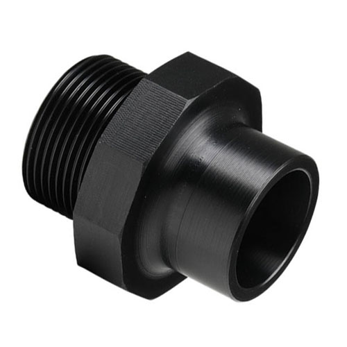 PE-el Gewindenippel, 10 - kant, elektrisch leitfähig, Dichtung FEP-FKM